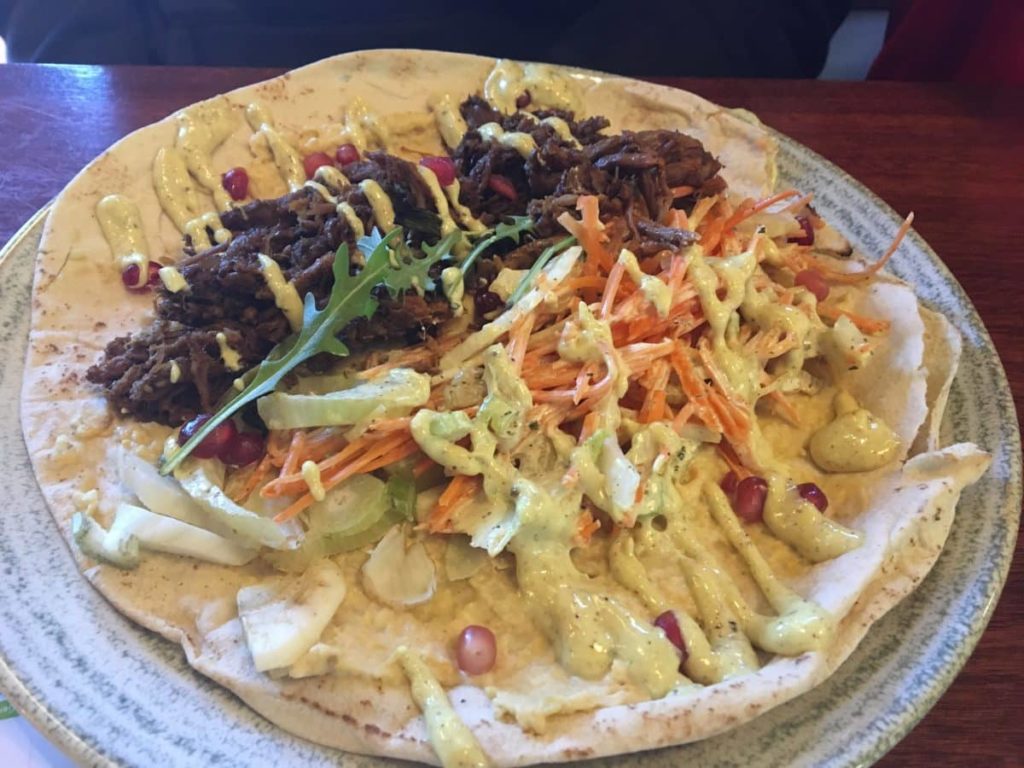 Center Parcs Sports Cafe Pulled Lamb Flatbread