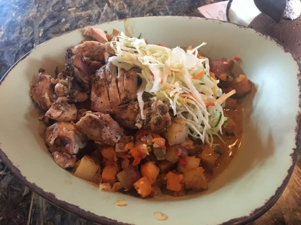 Satu'li Canteen: Wood-Grilled Chicken with Red and Sweet Potato Base