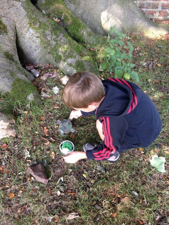 We've found caches hidden in tree trunks..