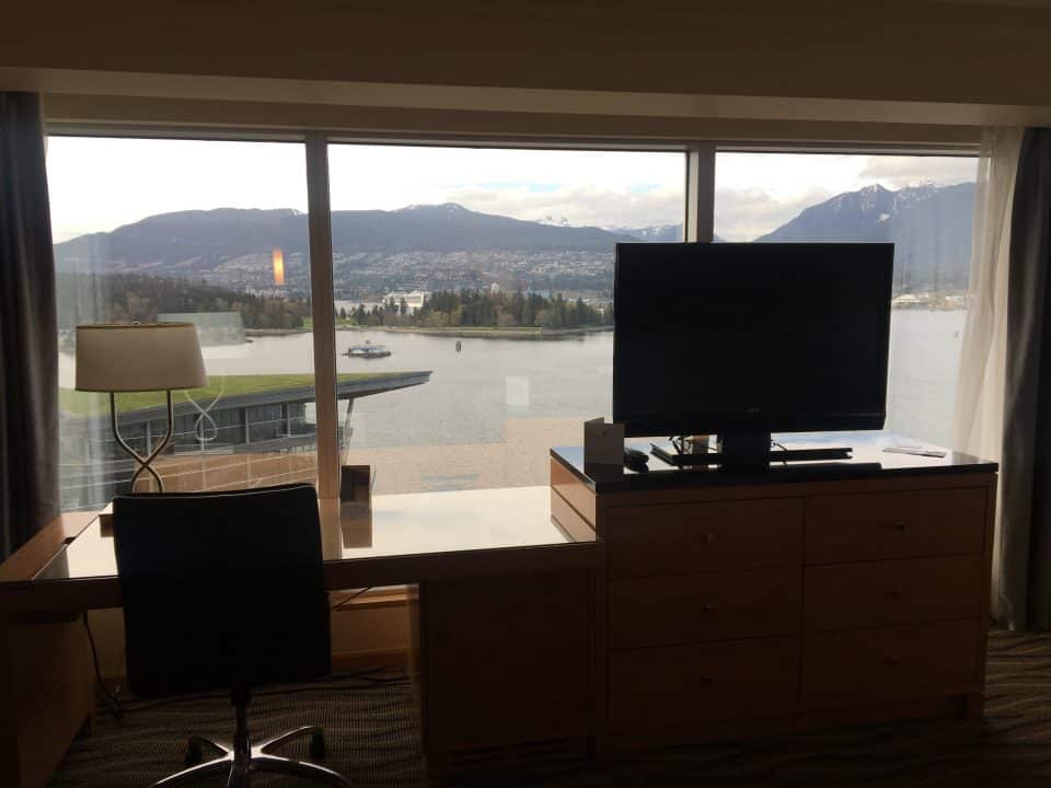 Pan Pacific Hotel desk and view