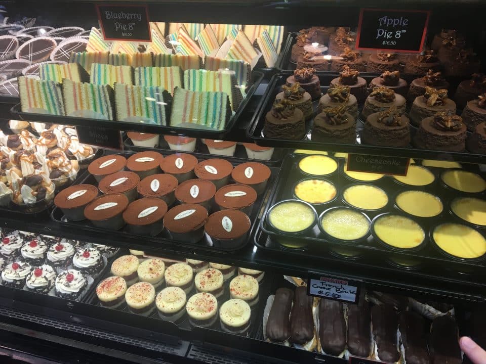 Tempting cake display