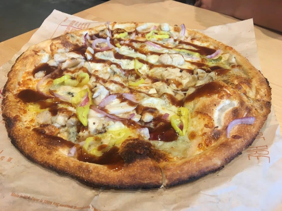 Disney Springs Blaze BBQ Chicken Pizza