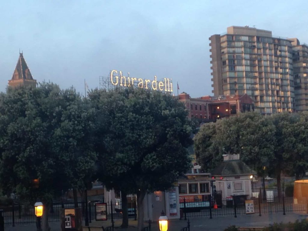 Ghirardelli Square at dusk