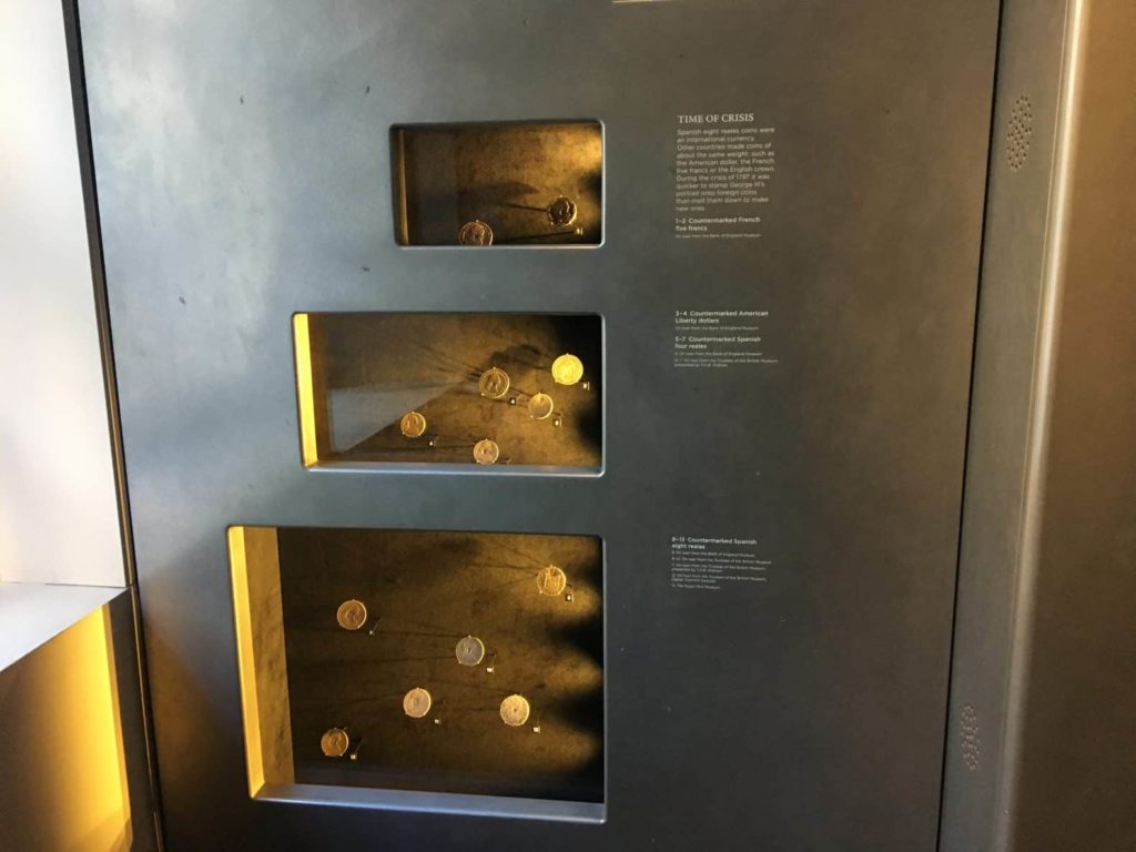 View the various coins on display