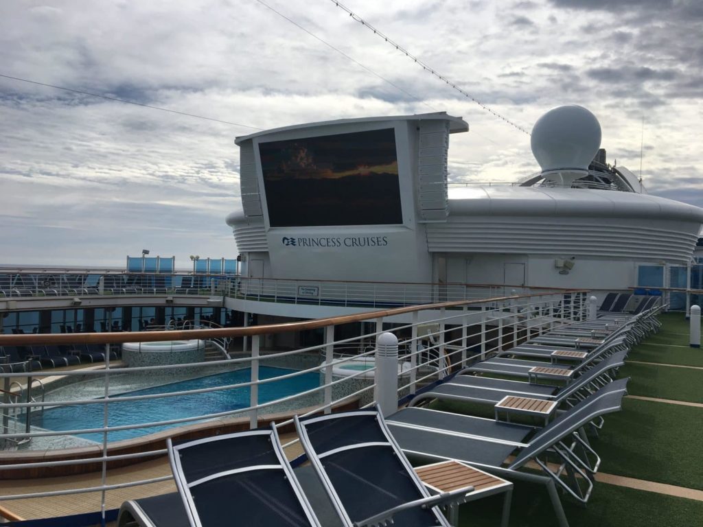 Large screen overlooking Neptunes Reef Pool