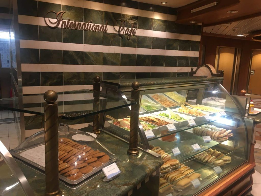 The International Cafe counter