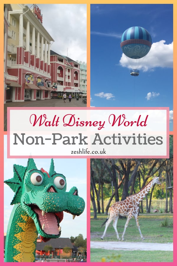 Disney World Non-Park Activities Pinterest Pin