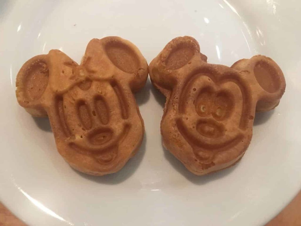 Minnie accompanied the Mickey waffles this morning