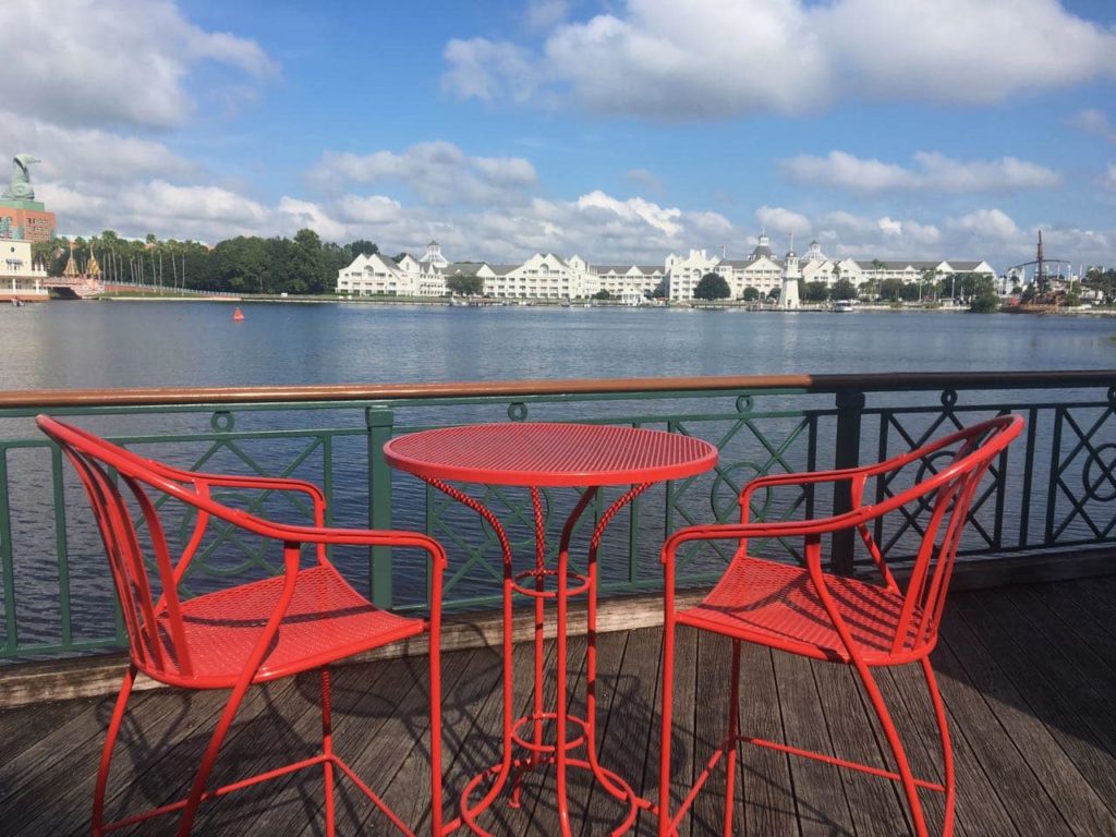 Disney's Boardwalk lakeside seating