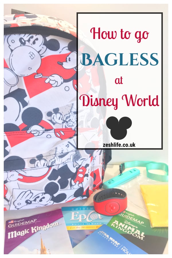 How to go bagless at Disney World Pinterest Pin