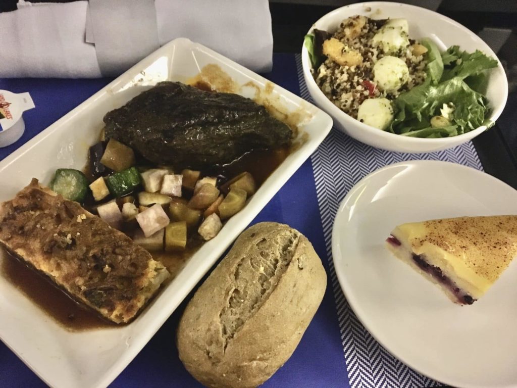 British Airways World Traveller Plus Beef Short Rib Dish