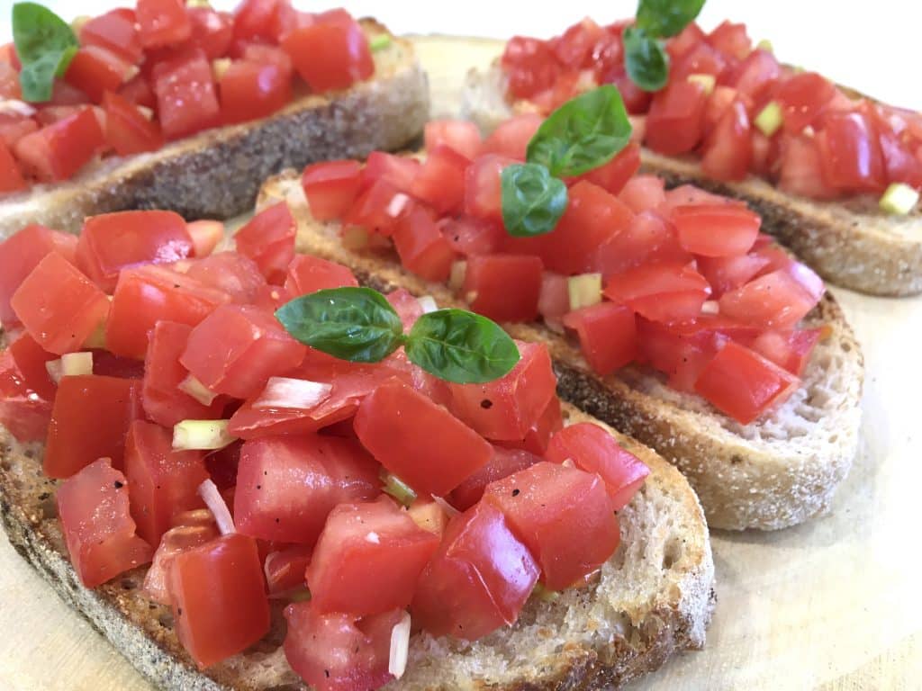 Tomato & Spring Onion Bruschetta