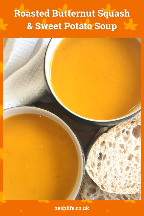 Roasted Sweet Potato and Butternut Squash Soup Pinterest