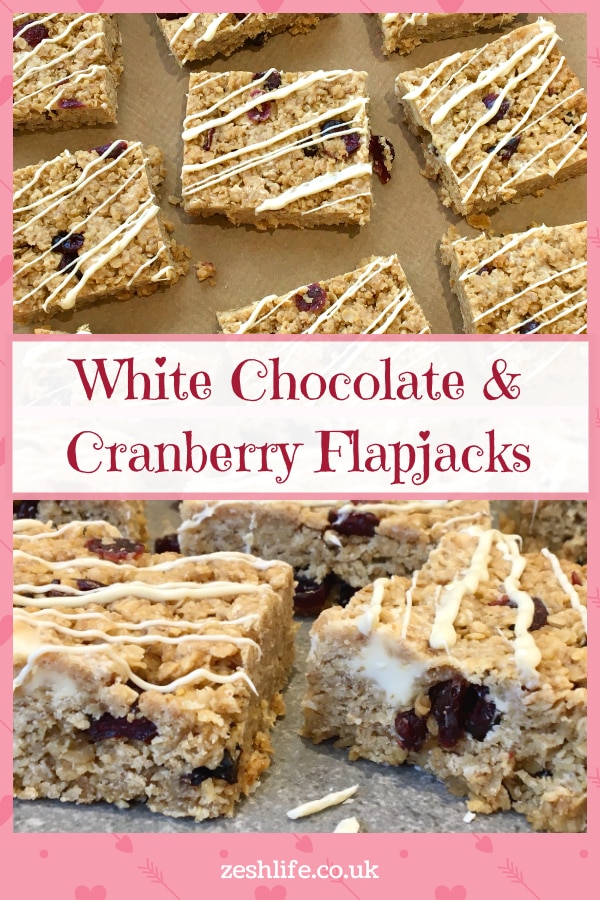 White Chocolate & Cranberry Flapjack Pinterest