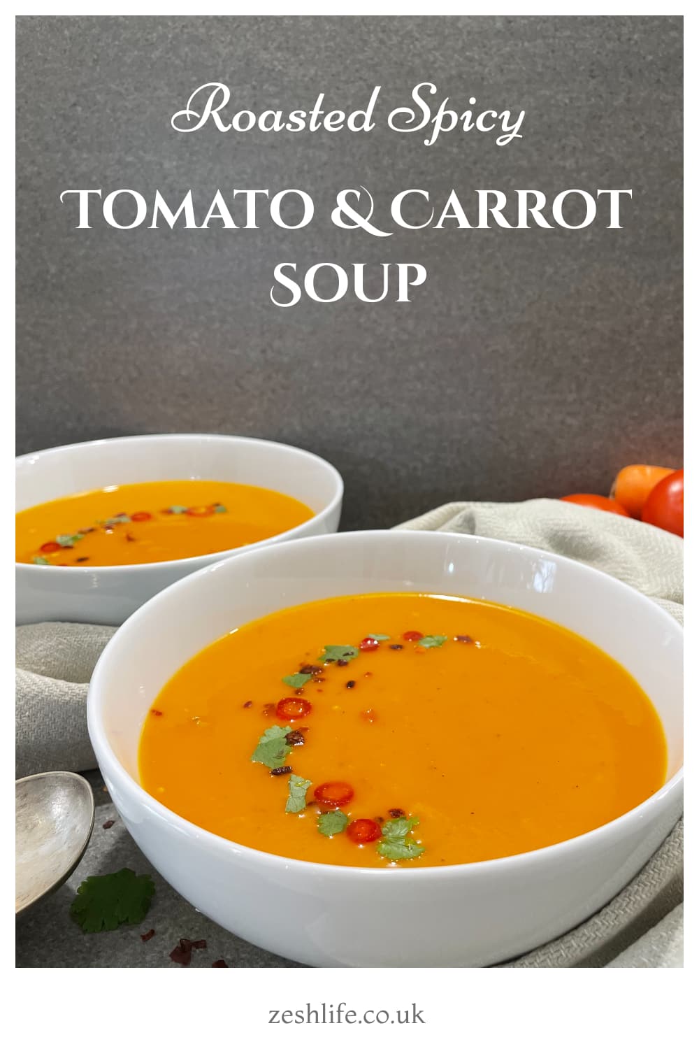 Spicy Tomato & Carrot Soup Pinterest