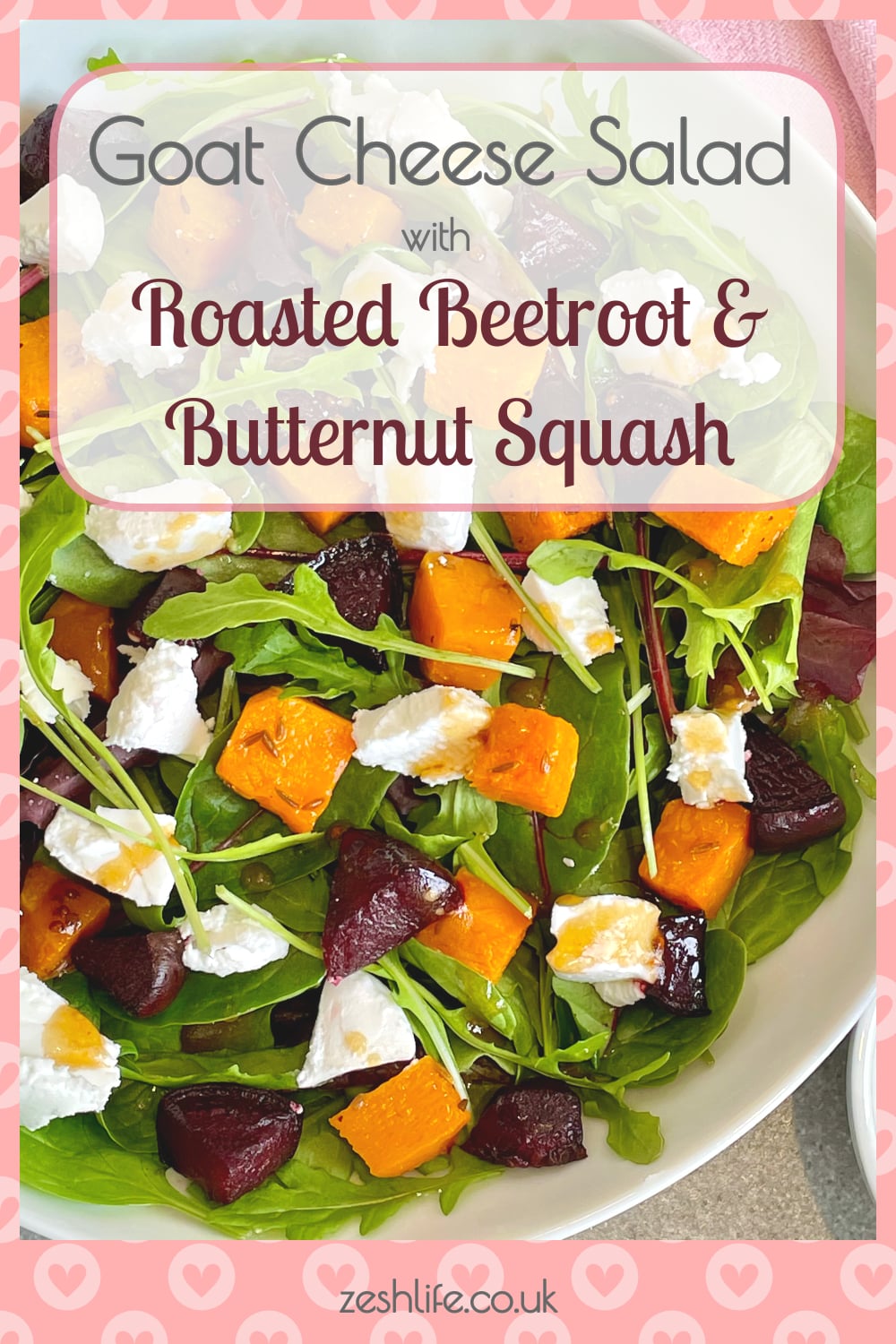 Goat Cheese Salad with Roasted Beetroot & Butternut Squash Recipe Pin