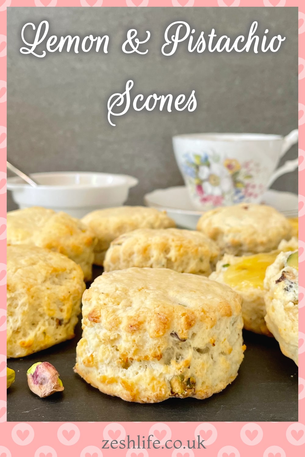 Lemon & Pistachio Scones Recipe Pin