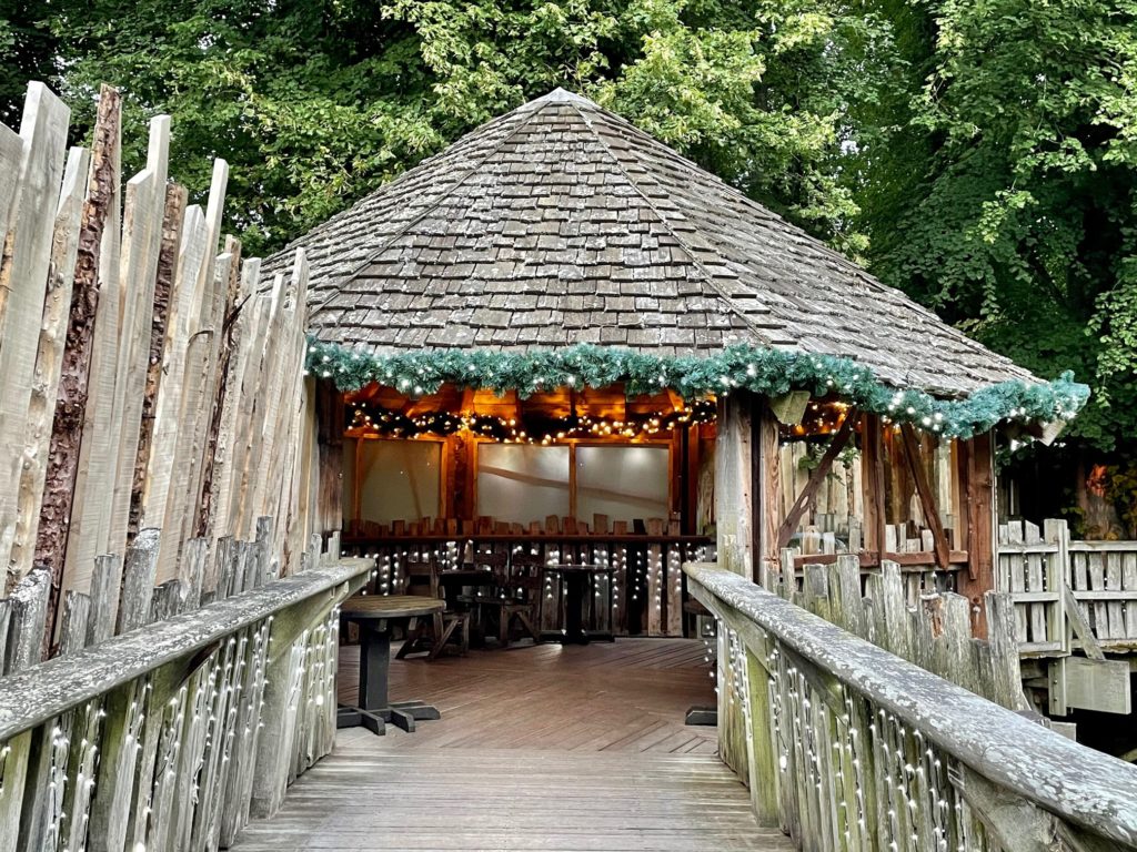 Alnwick Gardens Treehouse Restaurant walkway and gazebo