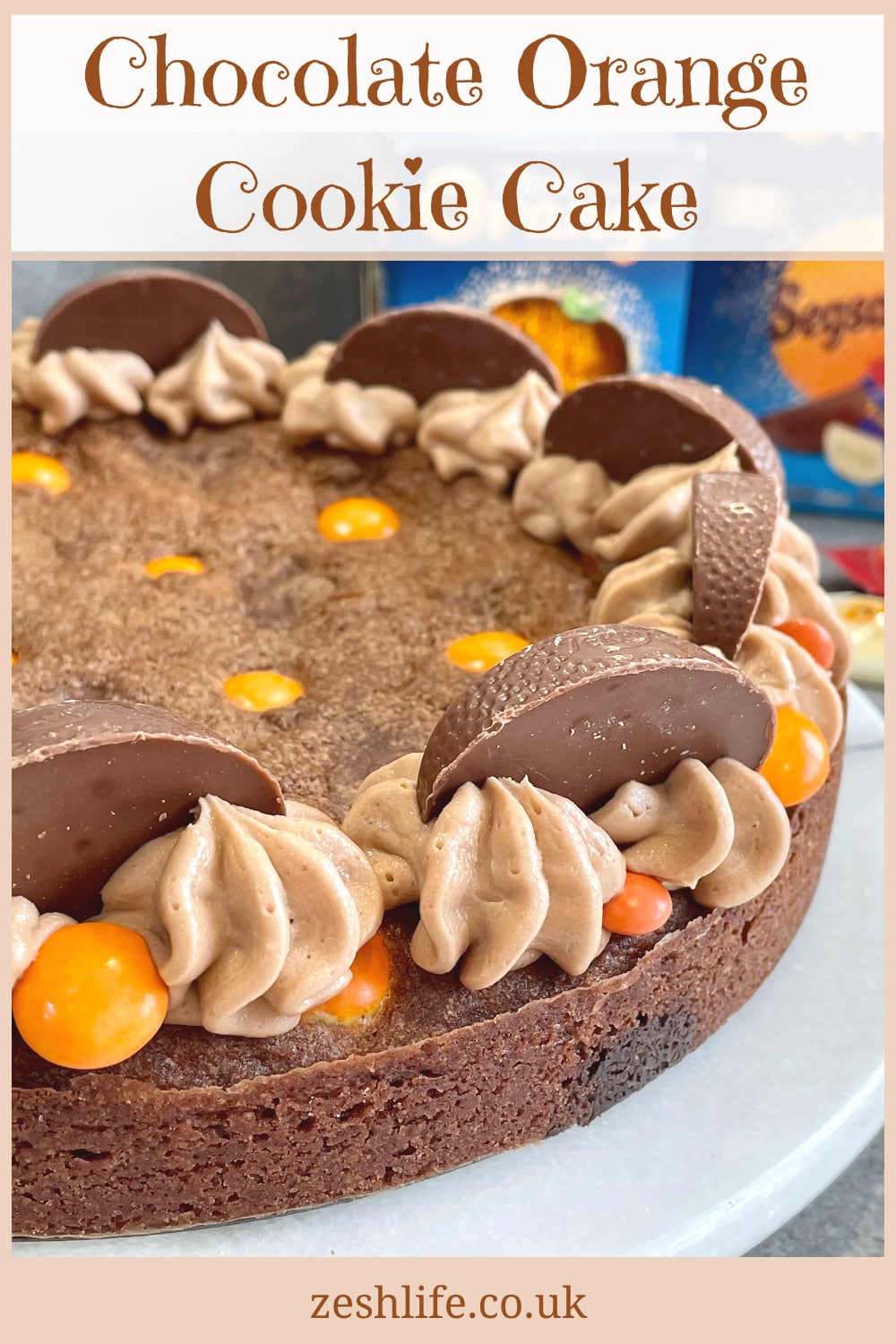 Chocolate Orange Cookie Cake Pinterest Pin