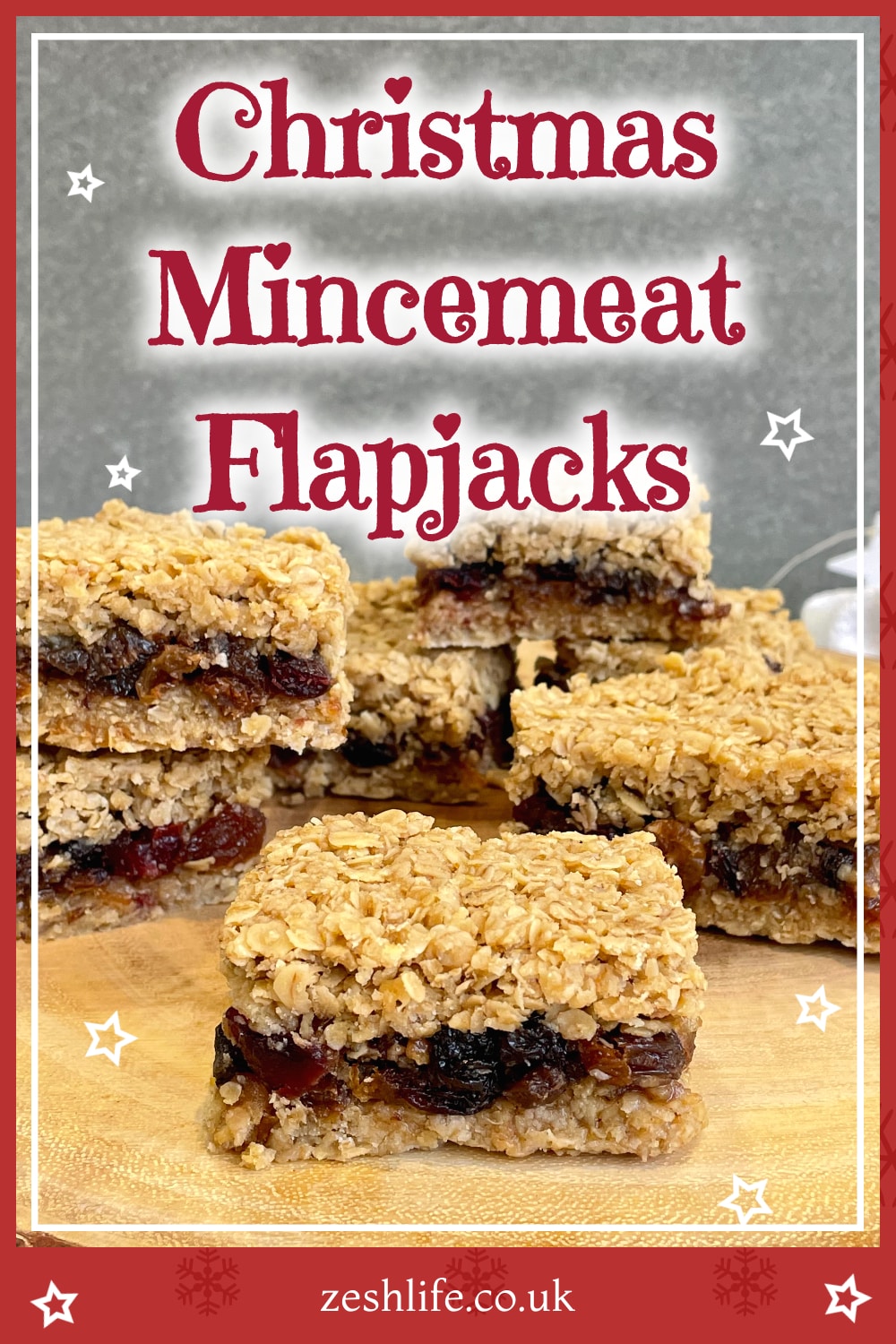 Christmas Mincemeat Flapjacks Pinterest Pin