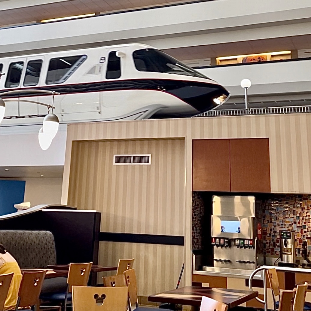 Monorail coming past Contempo Cafe