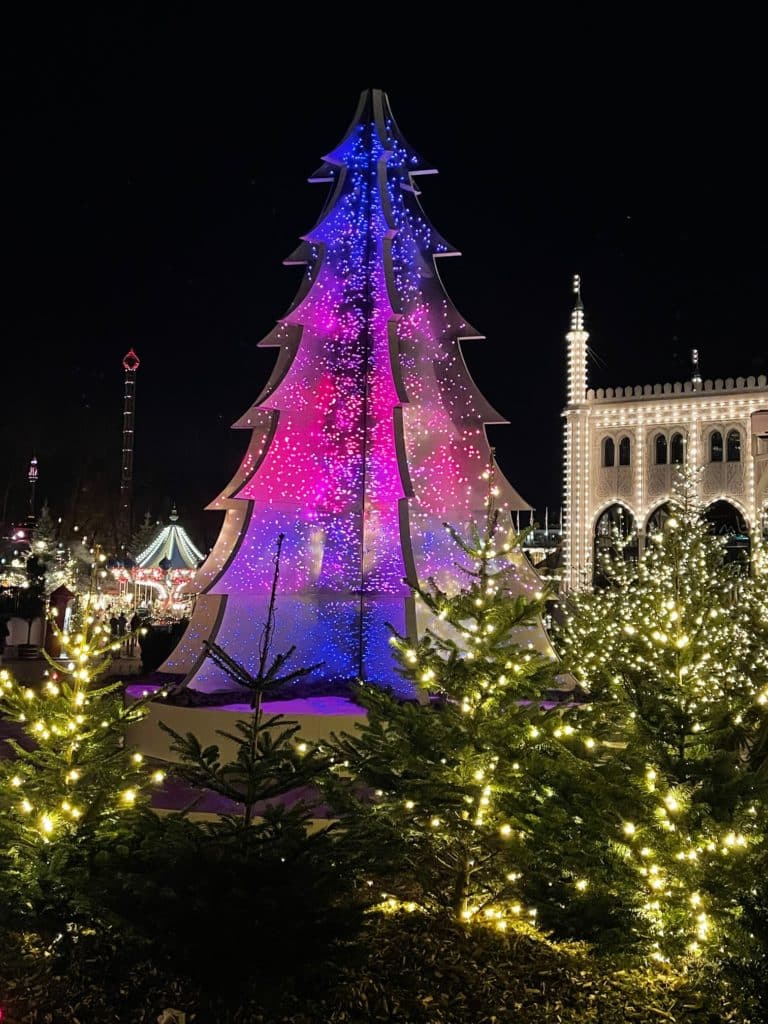 Tivoli Gardens colour changing Christmas tree