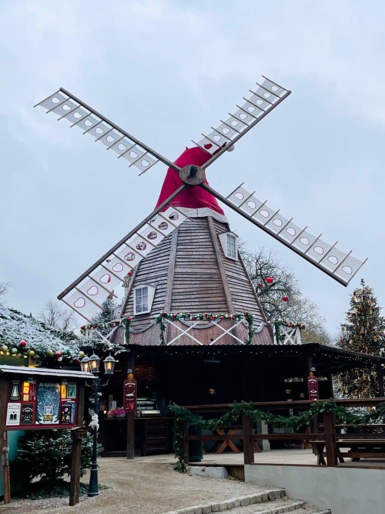 Tivoli Gardens Windmill at Christmas