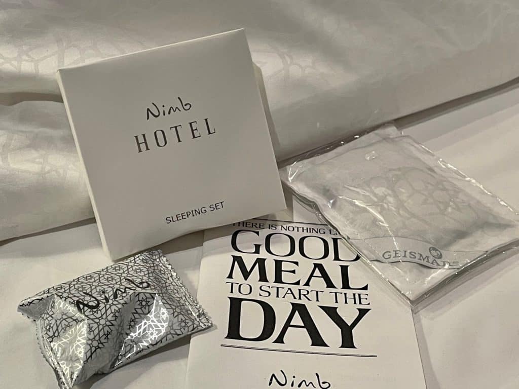 Nimb Hotel turndown service pack