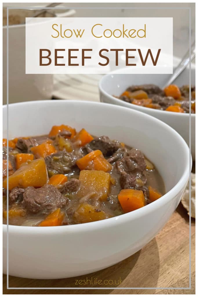 Slow Cooked Beef Stew Pinterest Pin