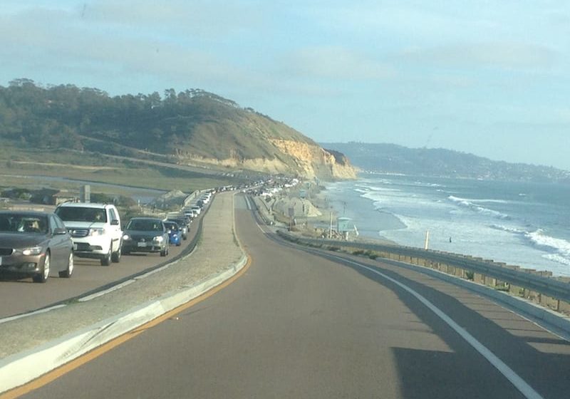 California empty coast road