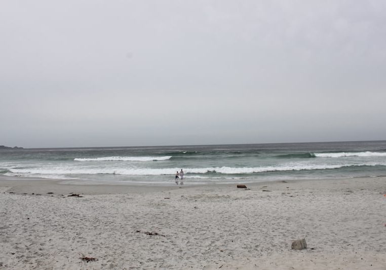 Carmel by the Sea beach on a cloudy day