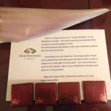 Tradewinds hotel chocolates and bamboo Carmel by the Sea