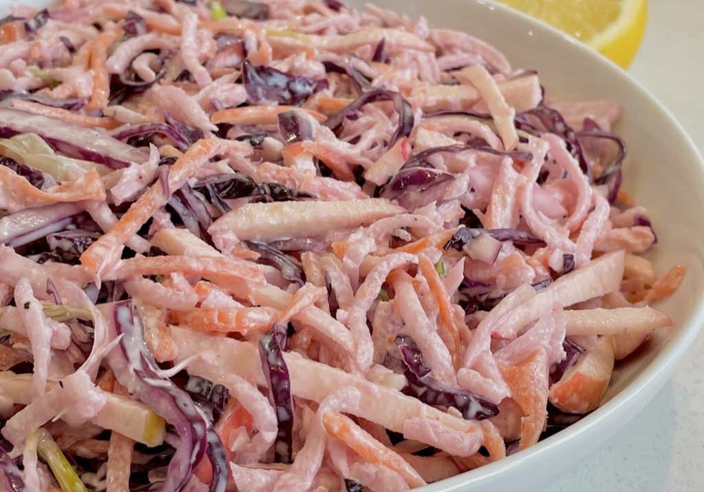 Kohlrabi & Apple Coleslaw Salad Recipe