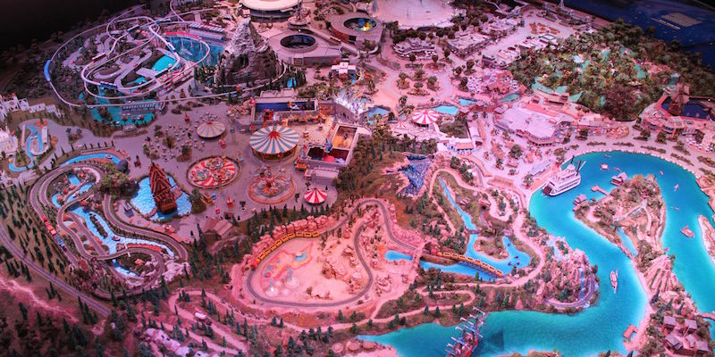 An impressive 3D plan of Disneyland