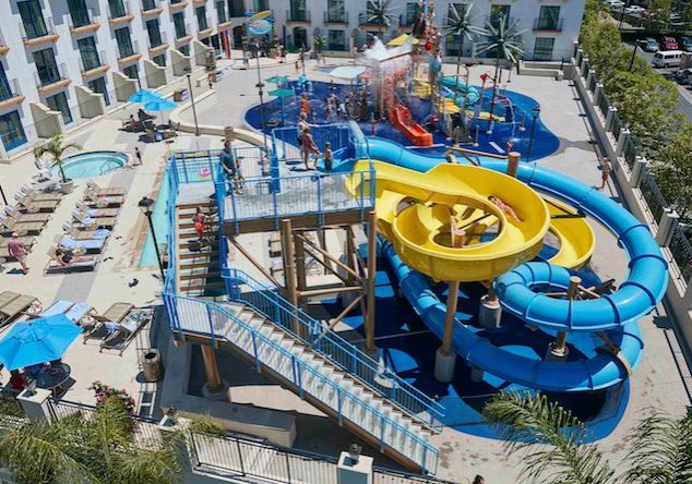 Marriott Courtyard pool slides