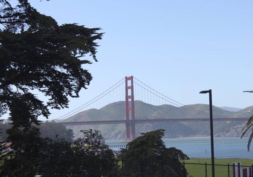 As you approach the bench, be sure to stop and take in the fabulous view of the bay and Golden Gate Bridge